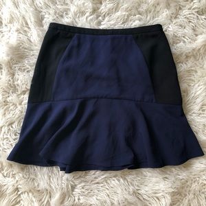 HM Black And Navy Work Mini Skirt, Size 6